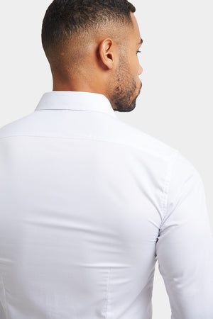 Athletic Fit Cutaway Collar Shirt in White - TAILORED ATHLETE - USA