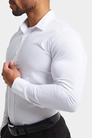 Athletic Fit Dress Shirt in White - TAILORED ATHLETE - USA