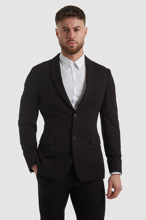 True Muscle Fit Suit Jacket in Black - TAILORED ATHLETE - USA