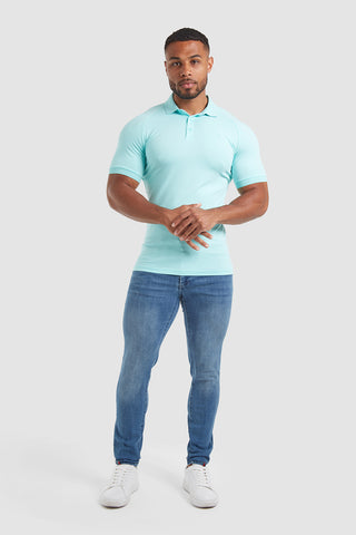 Athletic Fit Polo Shirt in Lagoon