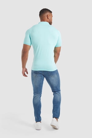 Athletic Fit Polo Shirt in Lagoon - TAILORED ATHLETE - USA