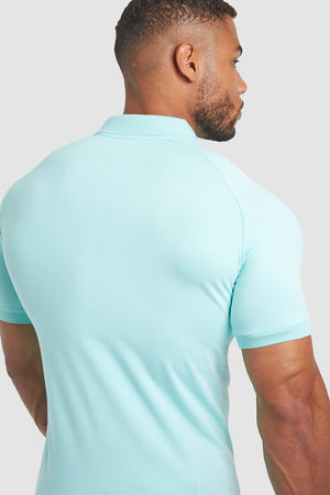 Athletic Fit Polo Shirt in Lagoon - TAILORED ATHLETE - USA