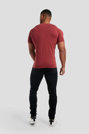 Athletic Fit T-Shirt in Merlot - TAILORED ATHLETE - USA