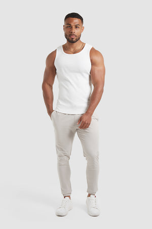 Ribbed Vest in White - TAILORED ATHLETE - USA