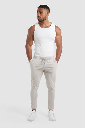 Lightweight Cuffed Trousers in Pebble - TAILORED ATHLETE - USA