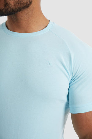 Pique T-Shirt in Blue Melange - TAILORED ATHLETE - USA