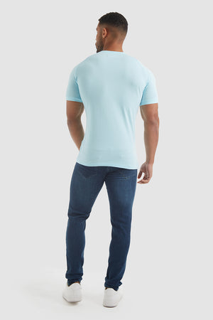 Pique T-Shirt in Blue Melange - TAILORED ATHLETE - USA
