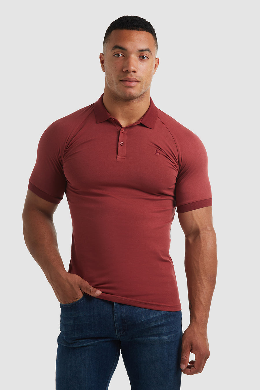 Athletic Fit Polo Shirt in Merlot - TAILORED ATHLETE - USA