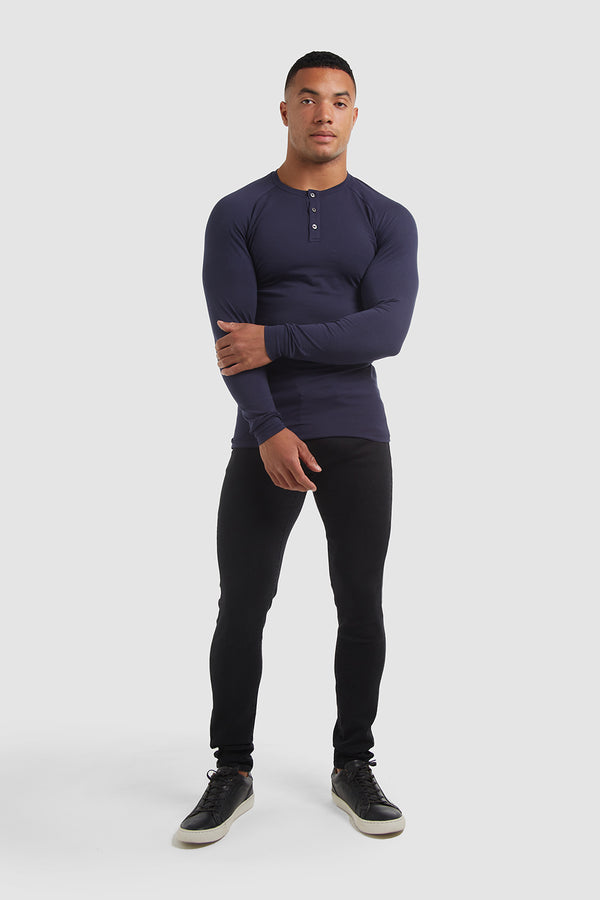 Everyday Henley in Navy - TAILORED ATHLETE - USA