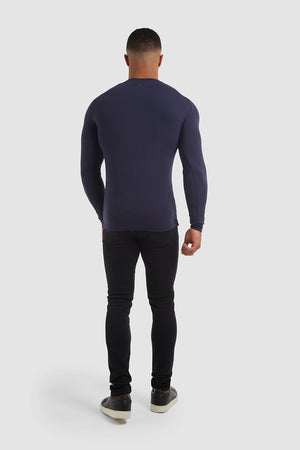 Everyday Henley (LS) in Navy - TAILORED ATHLETE - USA