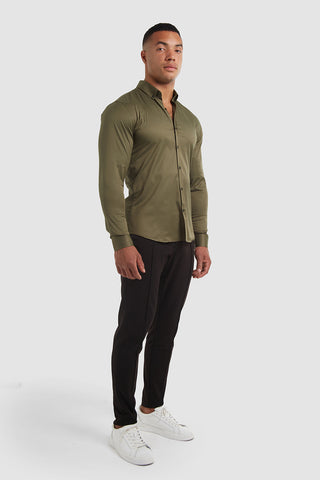 Athletic Fit Signature Shirt in Olive