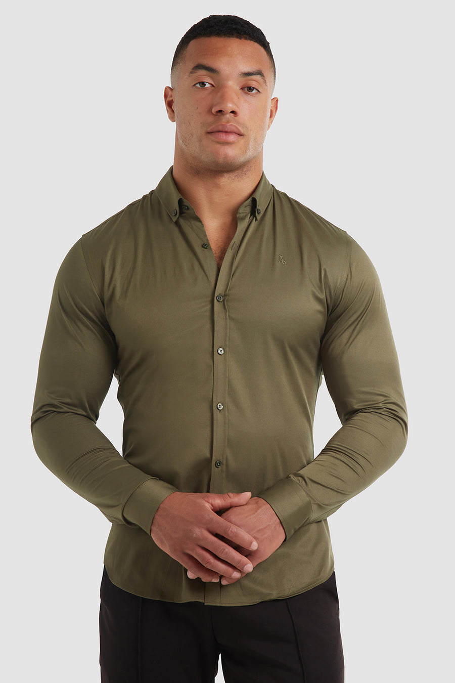 Athletic Fit Signature Shirt in Olive - TAILORED ATHLETE - USA