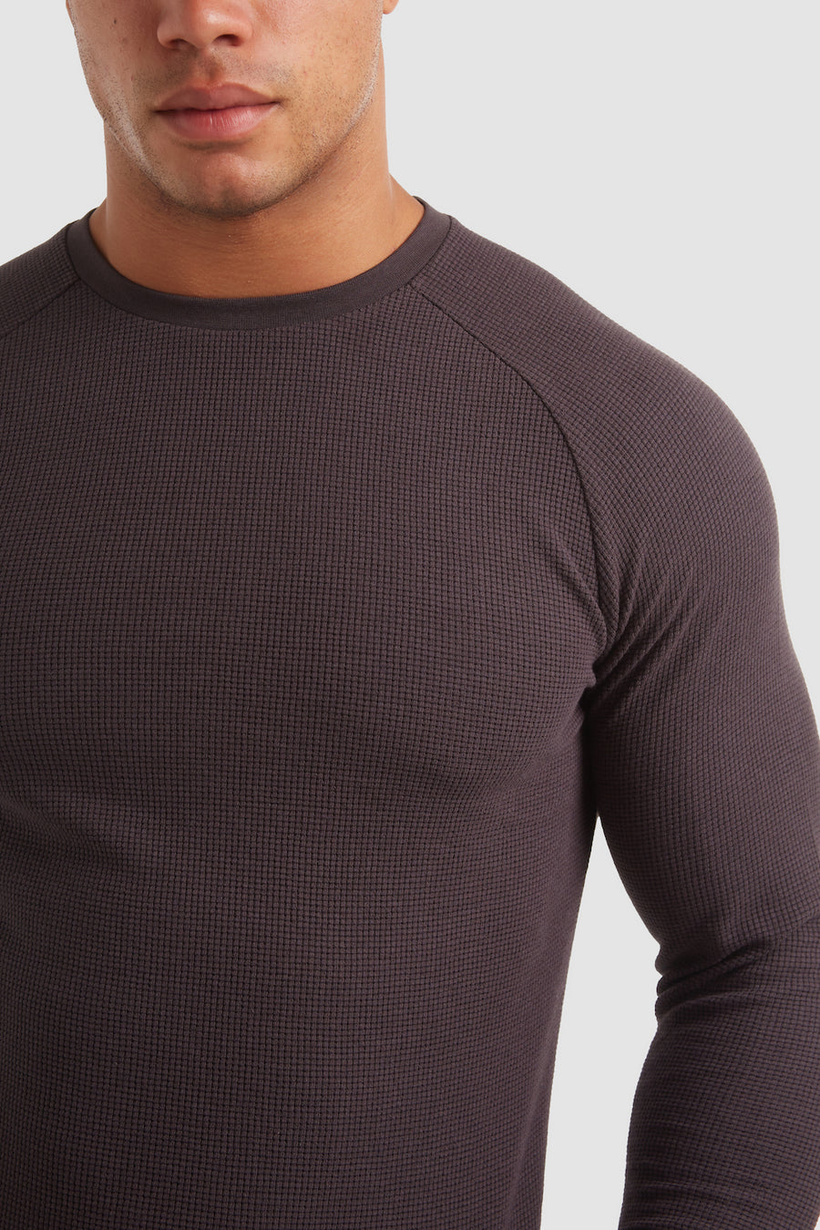 Waffle T-Shirt (LS) in Dark Lead - TAILORED ATHLETE - USA