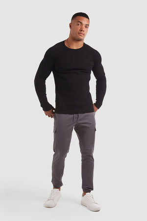 Cuffed Cargo Pants in Graphite - TAILORED ATHLETE - USA