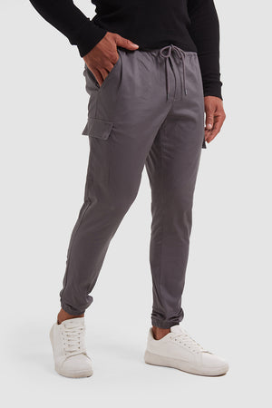 Cuffed Cargo Pants in Graphite - TAILORED ATHLETE - USA