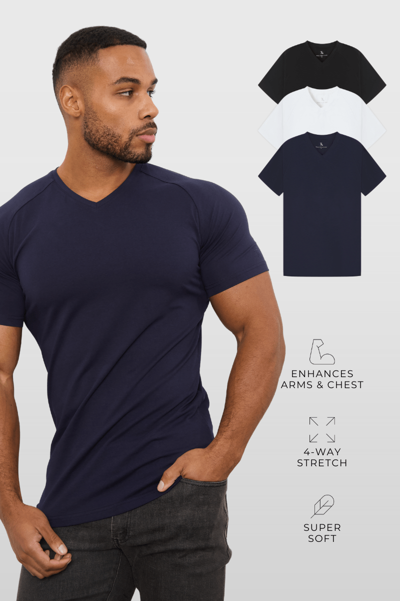 Athletic Fit Favourites V-Neck 3-Pack - TAILORED ATHLETE - USA
