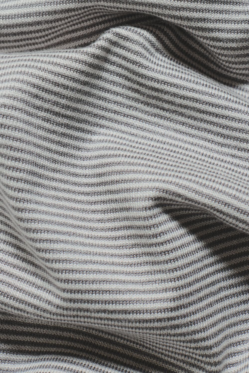 Stripe Knitted T-Shirt in Grey and Off-White - TAILORED ATHLETE - USA