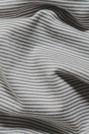 Stripe Knitted T-Shirt in Grey and Off-White - TAILORED ATHLETE - USA