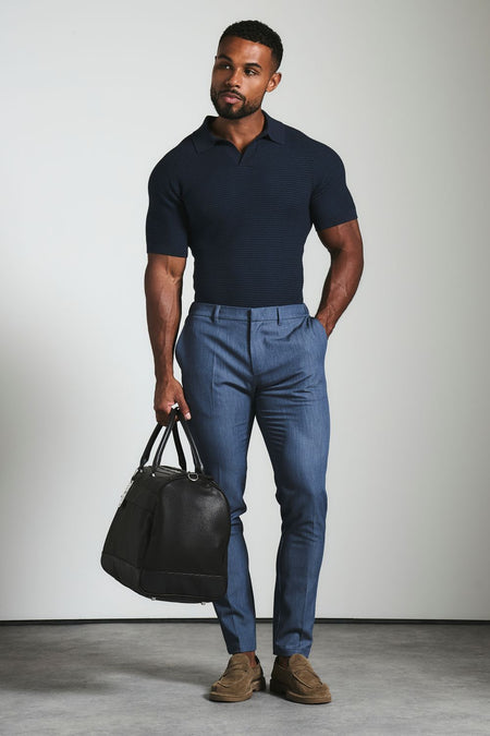 Athletic Fit Essential Pants in Chambray