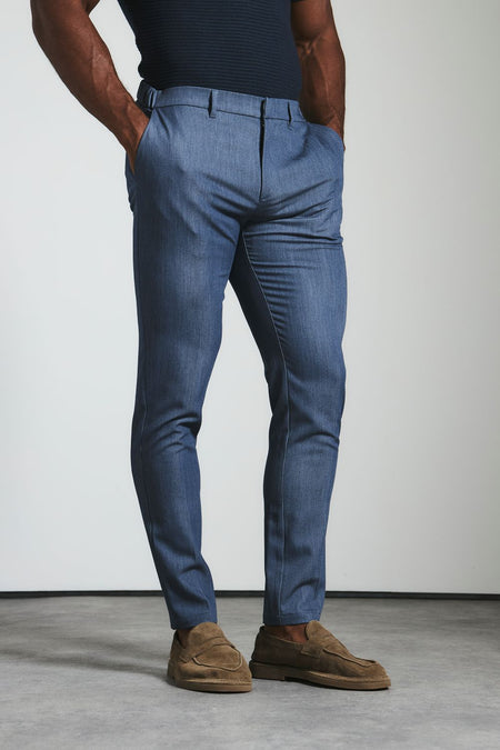 Athletic Fit Essential Pants in Chambray