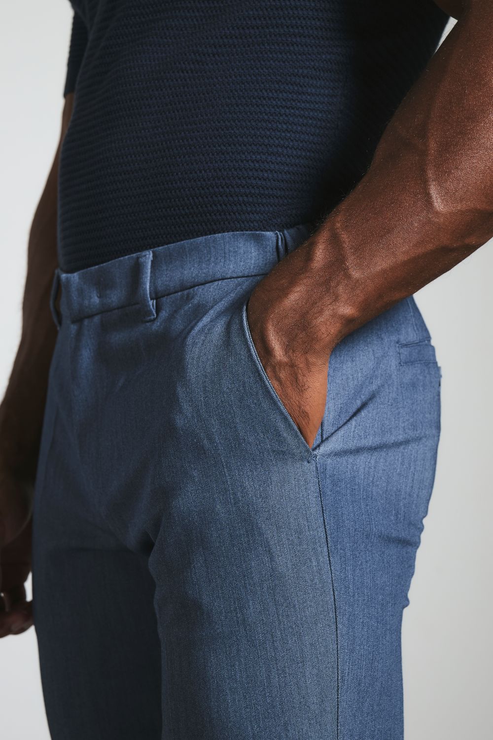 Athletic Fit Essential Pants in Chambray