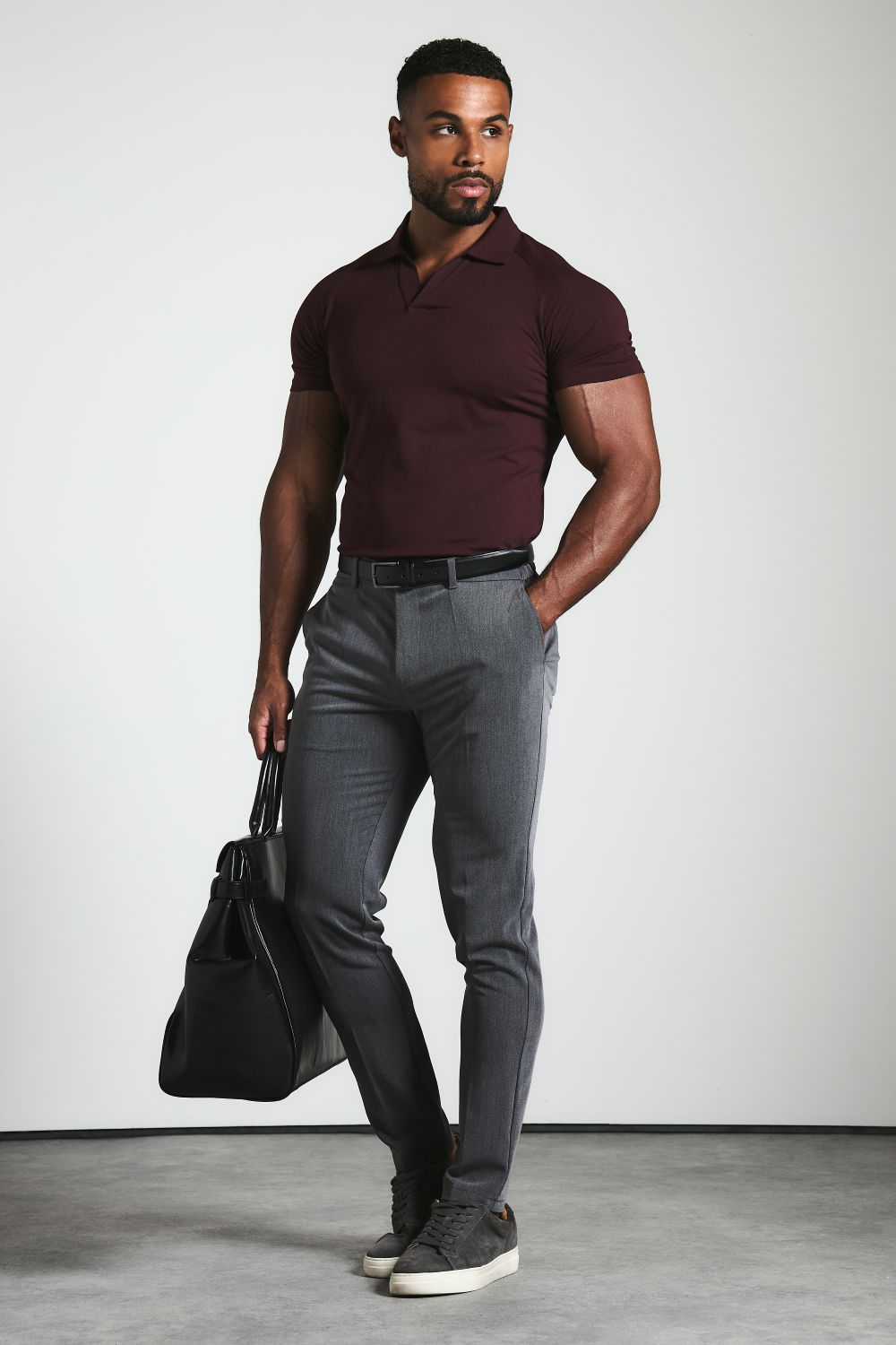 Athletic Fit Essential Pants in Charcoal