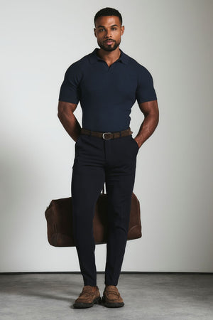 Athletic Fit Essential Pants in Navy
