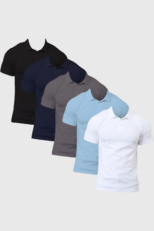 Athletic Fit Arctic Polo Shirt 5-Pack - TAILORED ATHLETE - USA