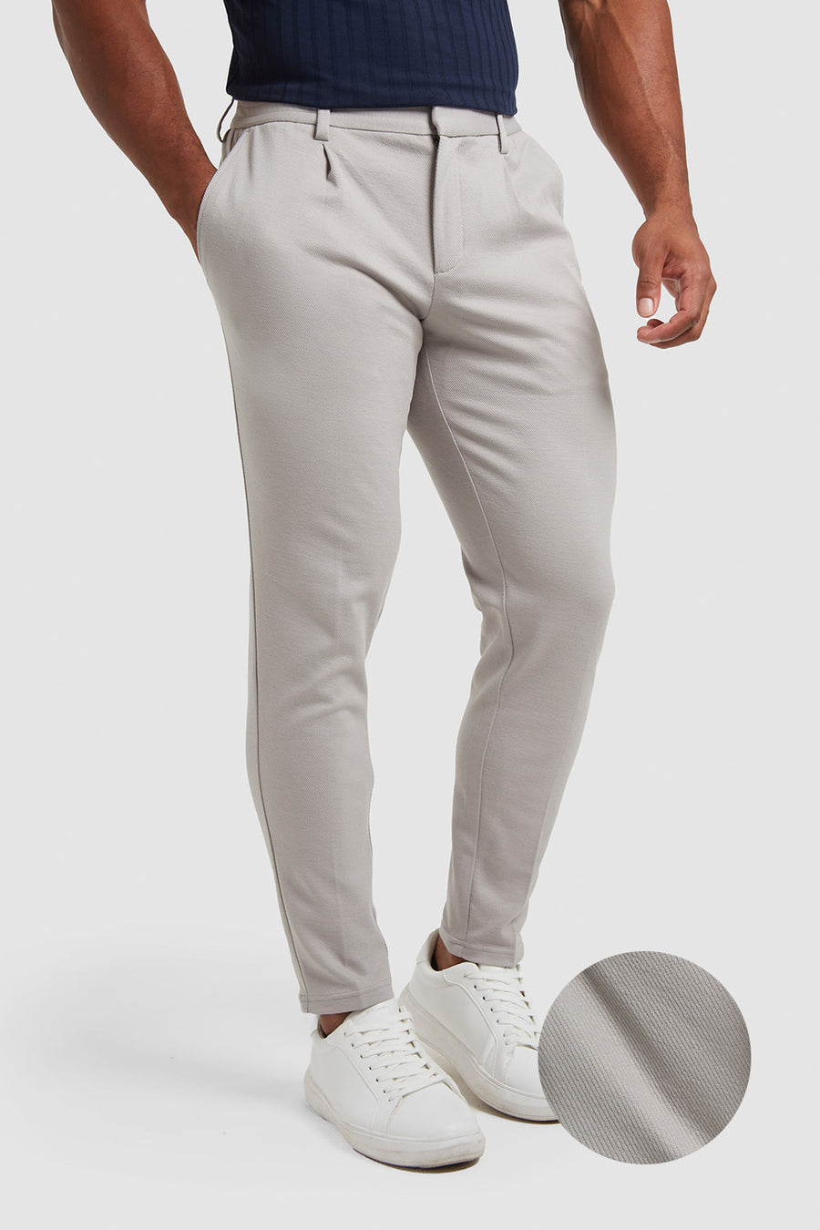 Twill Trousers in Smoke Grey - TAILORED ATHLETE - USA