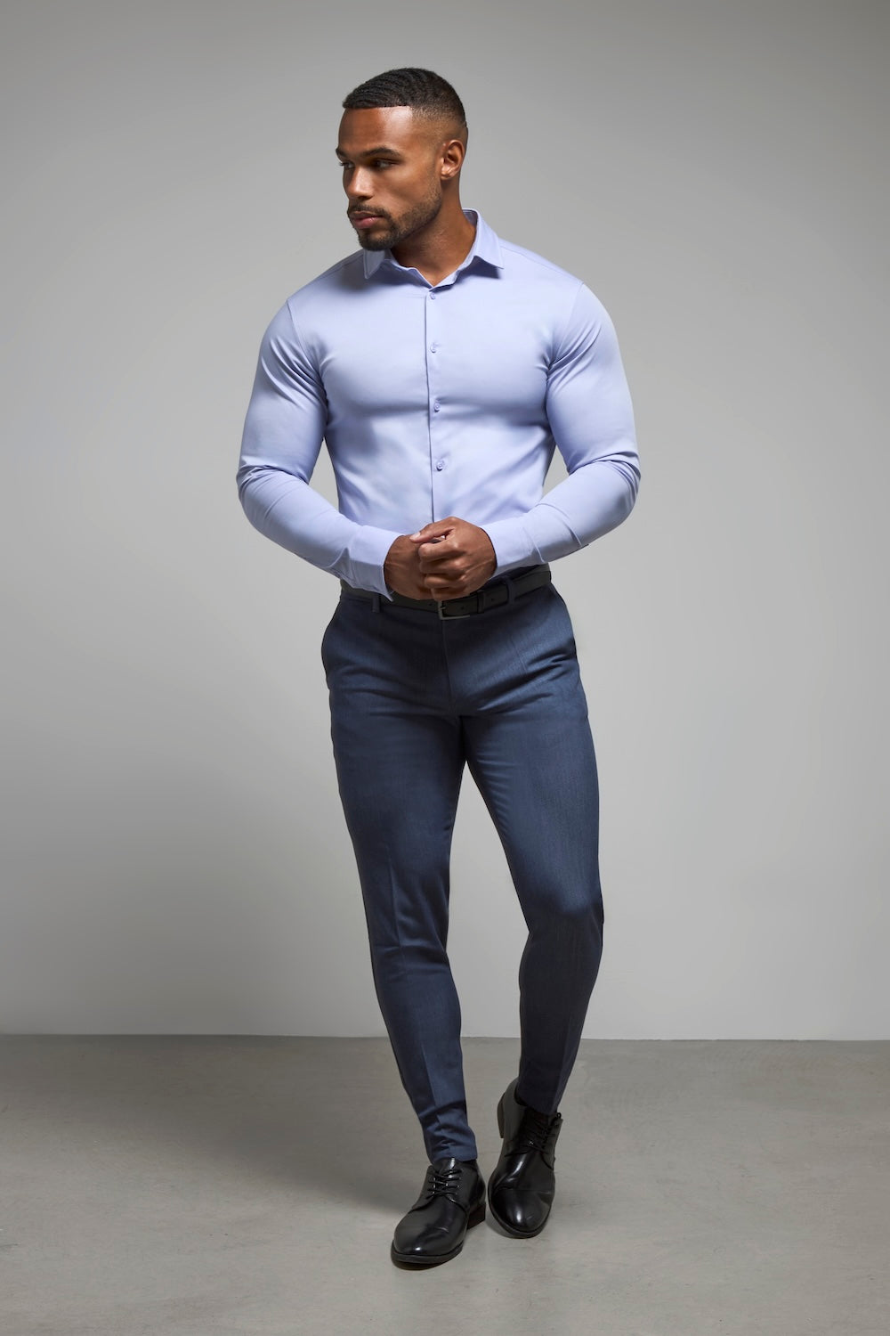 Athletic Fit Dress Shirt in Lilac, L