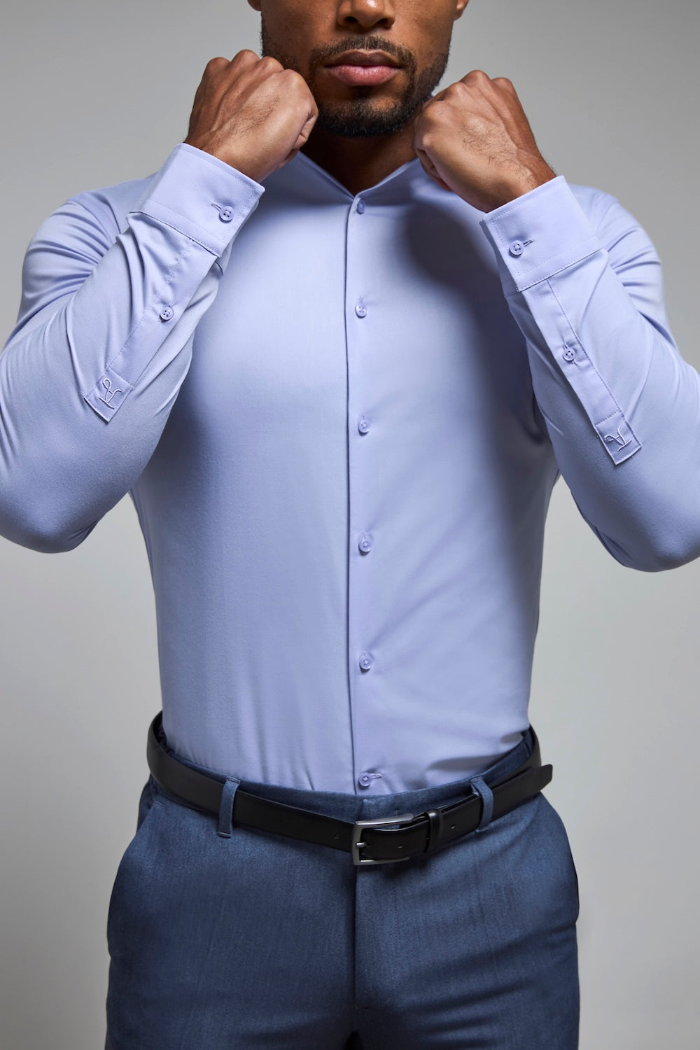 Athletic Fit Dress Shirt in Lilac S Athletic Fit Dress Shirt in Lilac S