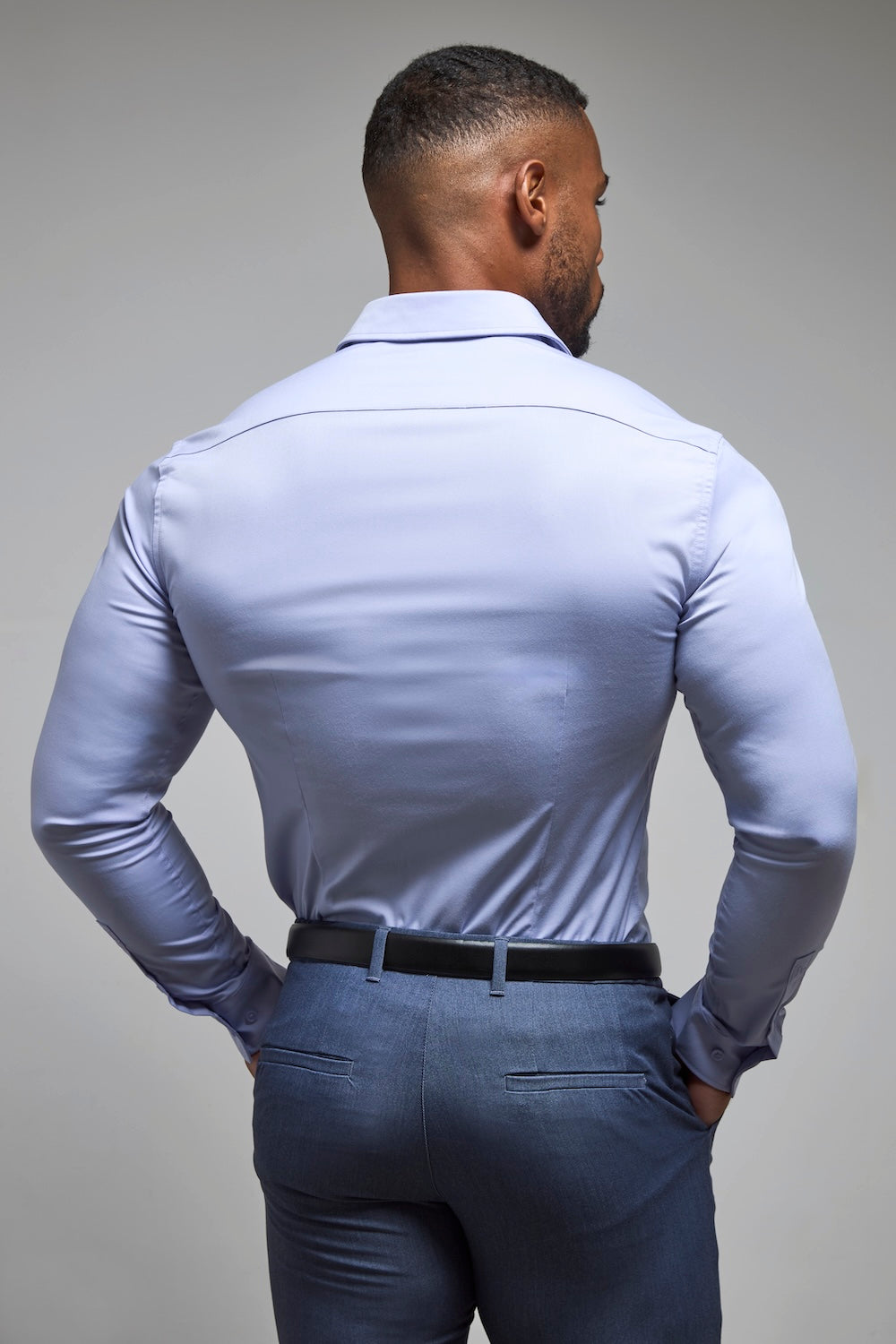 Athletic Fit Dress Shirt in Lilac S Athletic Fit Dress Shirt in Lilac S