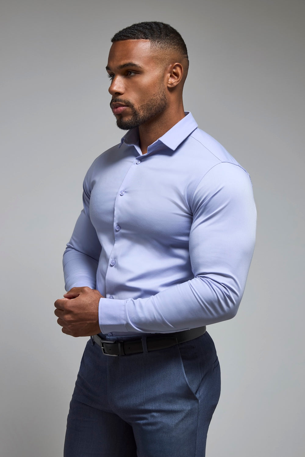 athletic cut dress shirts The Herbert Solid Pink M / Solid Pink tapers at the waist Slim Fit Dress Shirts 10