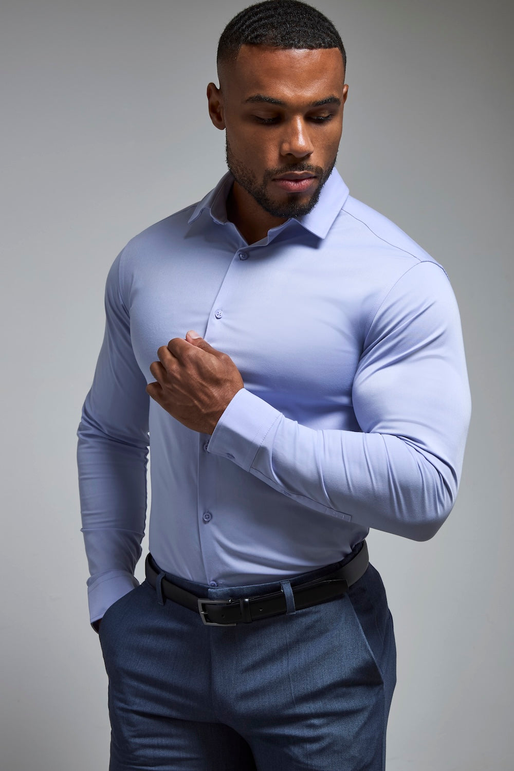 Athletic Fit Dress Shirt in Lilac S