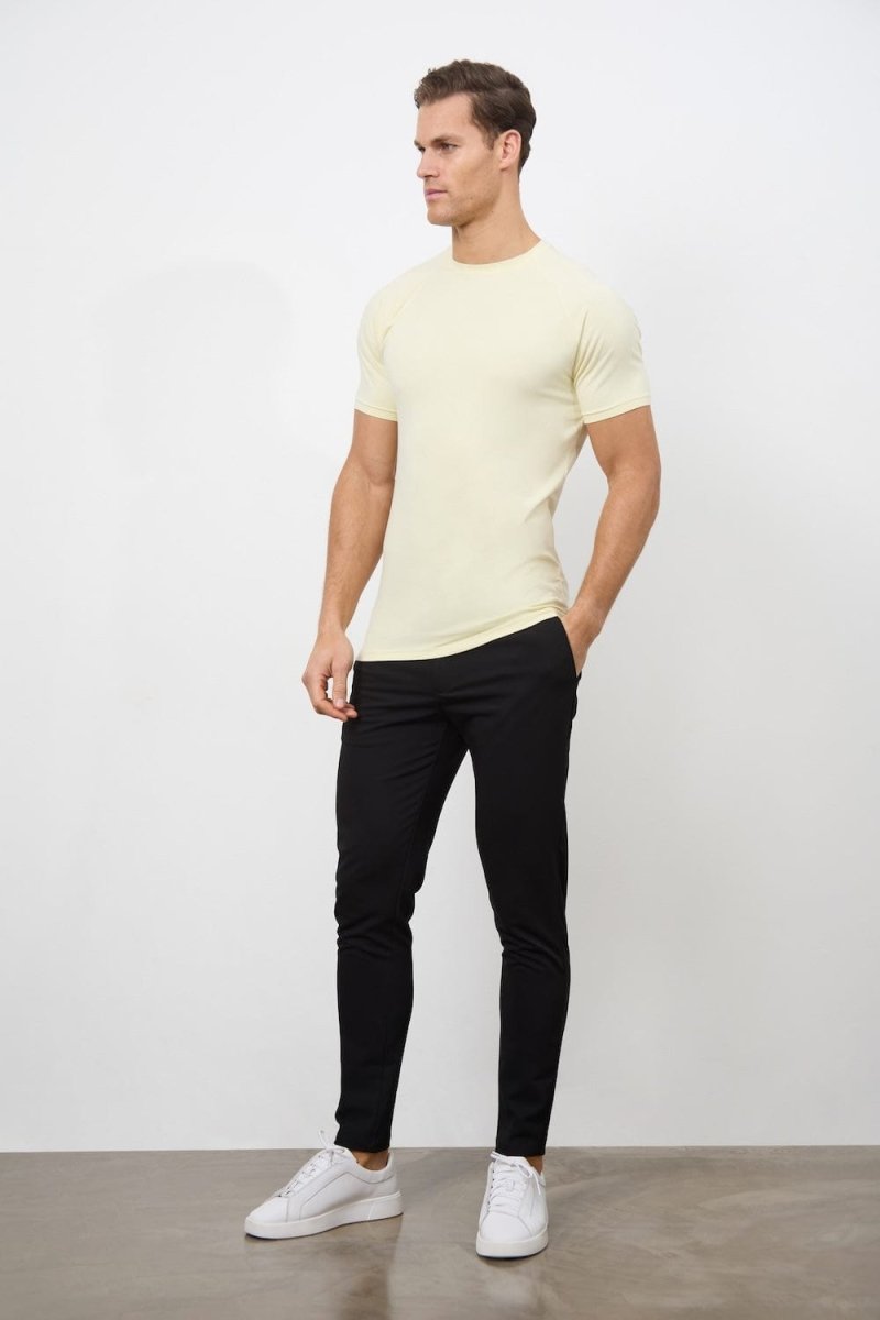 7 Pack Athletic Fit Crew Neck T-Shirt in Black/ Grey/ White/ Sage/ Mint/ Lemon/ Blue - TAILORED ATHLETE - USA