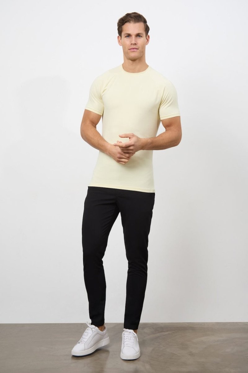 7 Pack Athletic Fit Crew Neck T-Shirt in Black/ Grey/ White/ Sage/ Mint/ Lemon/ Blue - TAILORED ATHLETE - USA