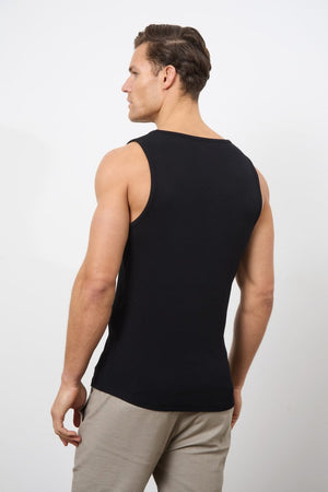 Ribbed Vest in Black - TAILORED ATHLETE - USA