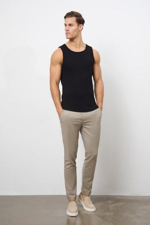 Ribbed Vest in Black - TAILORED ATHLETE - USA