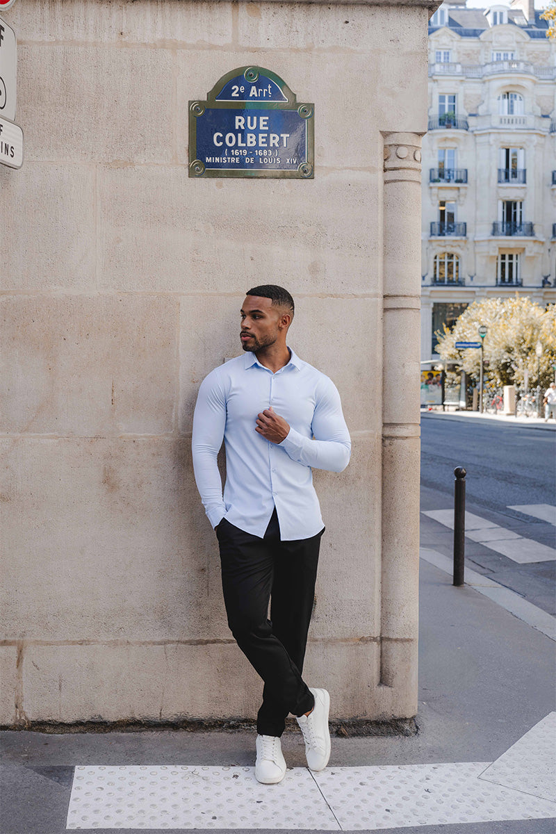 Bamboo Shirt in Pale Blue - TAILORED ATHLETE - USA