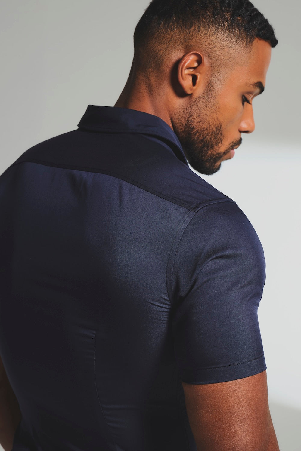 Short Sleeve Bamboo Shirt in French Navy - TAILORED ATHLETE - USA