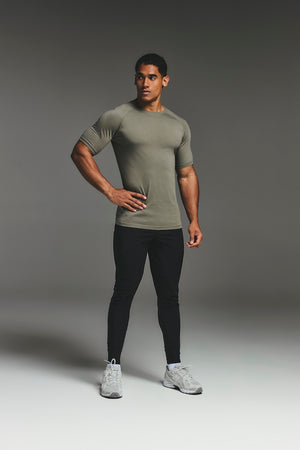 Essential Training Top in Khaki - TAILORED ATHLETE - USA