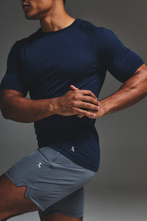 Essential Training Top in Navy - TAILORED ATHLETE - USA