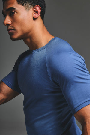 Essential Training Top in Slate Blue - TAILORED ATHLETE - USA