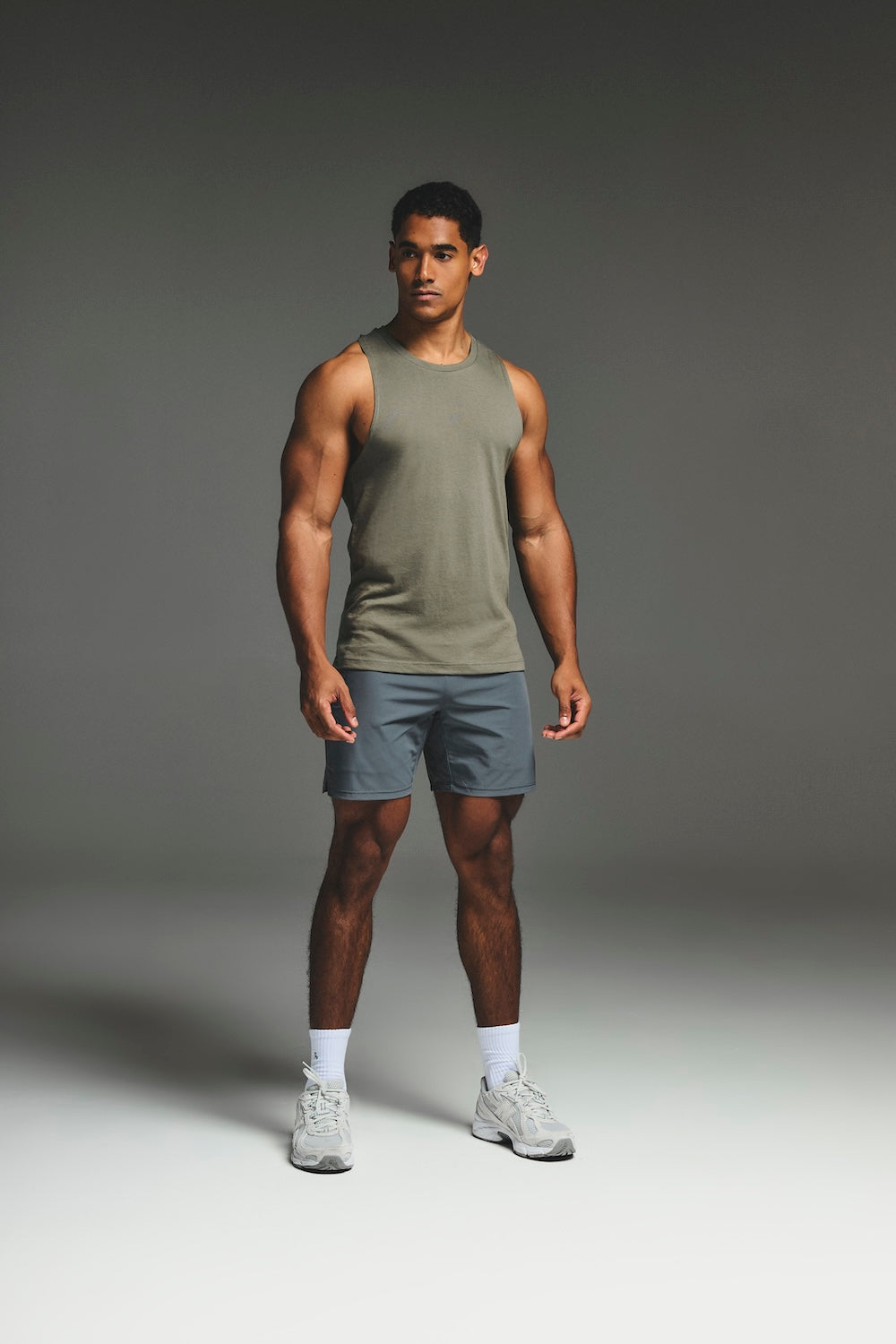 Essential Training Tank Top in Khaki - TAILORED ATHLETE - USA
