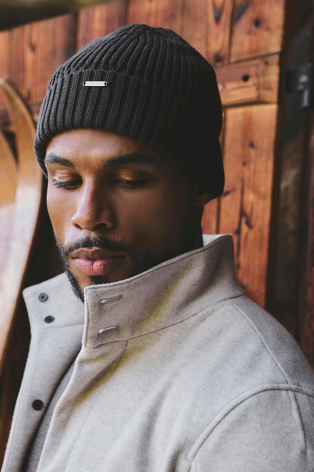 Pure Cotton Knitted Beanie in Chocolate