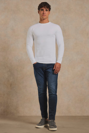 Athletic Fit Signature Long Sleeve T-Shirt in White