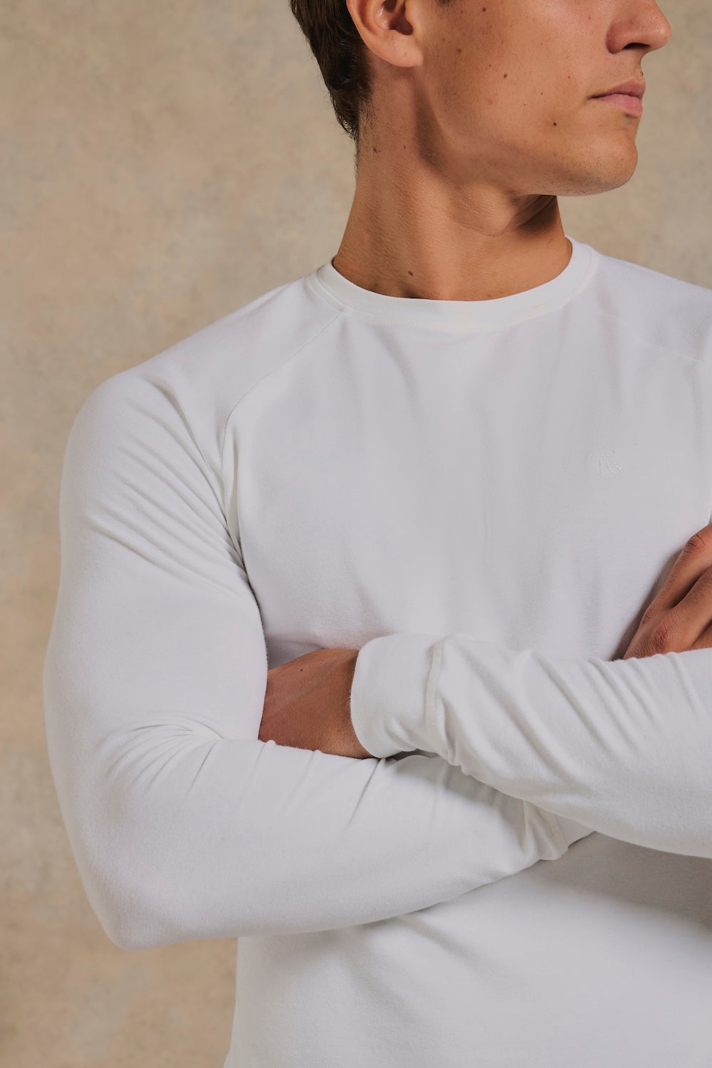 Athletic Fit Signature Long Sleeve T-Shirt in White