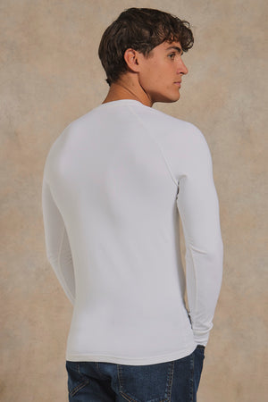 Athletic Fit Signature Long Sleeve T-Shirt in White