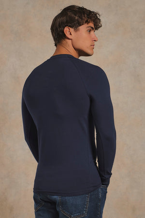 Athletic Fit Signature Long Sleeve T-Shirt in Navy