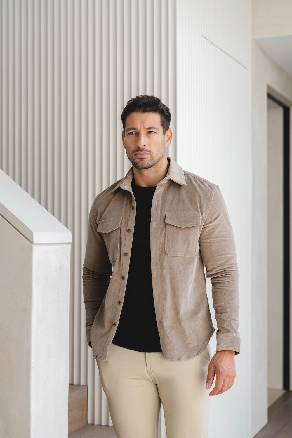 Cord Overshirt in Mole - TAILORED ATHLETE - USA